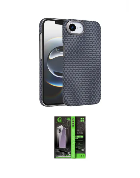 ieg™ iPhone 16E Kılıf Doruk Serisi - Şeffaf 360 Full Body Arka Koruyucu