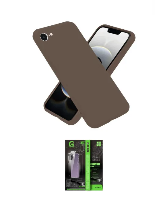 ieg™ iPhone 16E Kılıf Kozmos Yansıma Özel Seri - Şeffaf 360 Full Body Arka Koruyucu
