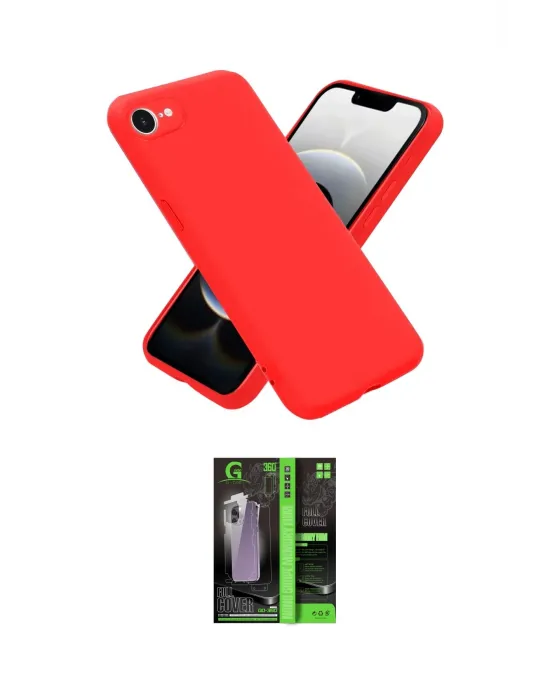 ieg™ iPhone 16E Kılıf Kozmos Yansıma Özel Seri - Şeffaf 360 Full Body Arka Koruyucu