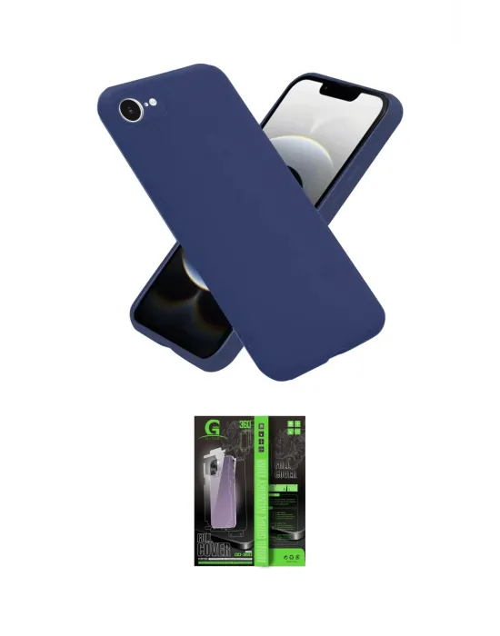 ieg™ iPhone 16E Kılıf Kozmos Yansıma Özel Seri - Şeffaf 360 Full Body Arka Koruyucu
