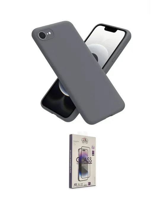 ieg™ iPhone 16E Kılıf Kozmos Yansıma Özel Seri - Siyah Bilvis 3D Cam Ekran Koruyucu