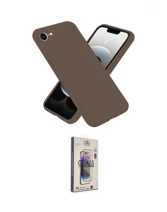 ieg™ iPhone 16E Kılıf Kozmos Yansıma Özel Seri - Siyah Bilvis 3D Cam Ekran Koruyucu