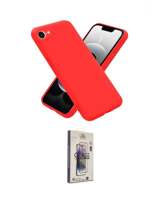 ieg™ iPhone 16E Kılıf Kozmos Yansıma Özel Seri - Siyah Bilvis 3D Cam Ekran Koruyucu