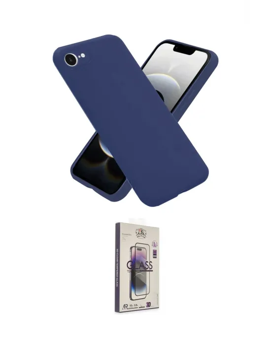 ieg™ iPhone 16E Kılıf Kozmos Yansıma Özel Seri - Siyah Bilvis 3D Cam Ekran Koruyucu