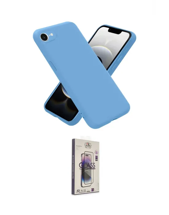 ieg™ iPhone 16E Kılıf Kozmos Yansıma Özel Seri - Siyah Bilvis 3D Cam Ekran Koruyucu