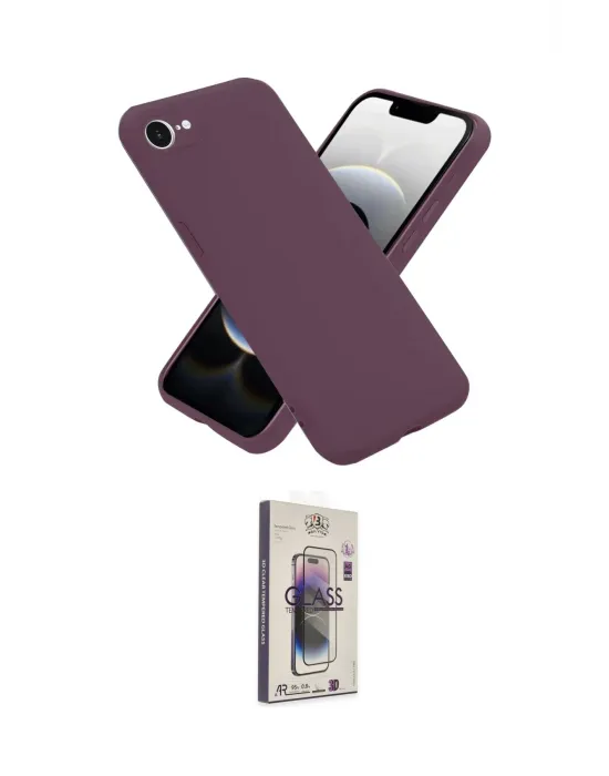 ieg™ iPhone 16E Kılıf Kozmos Yansıma Özel Seri - Siyah Bilvis 3D Cam Ekran Koruyucu