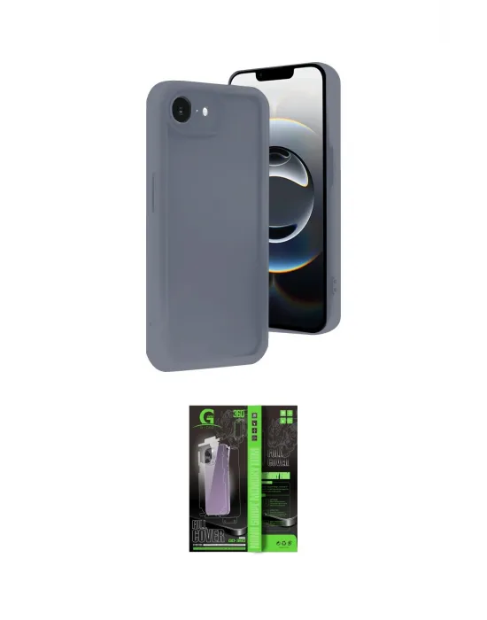 ieg™ iPhone 16E Kılıf Yankı Yansıma Özel Seri - Şeffaf 360 Full Body Arka Koruyucu