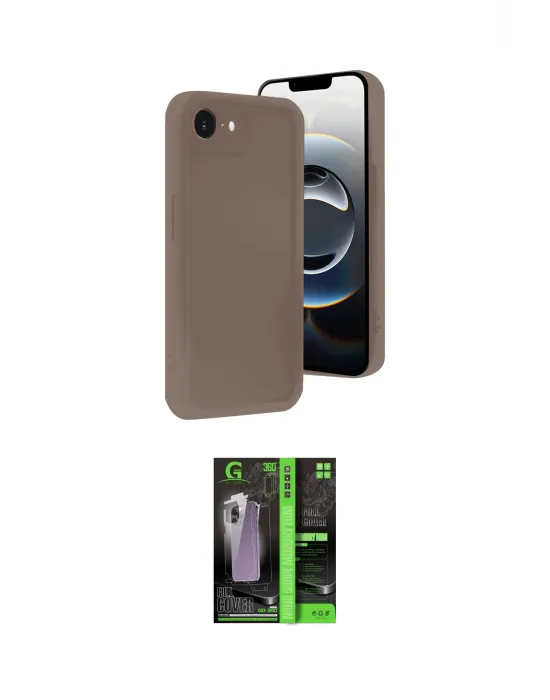 ieg™ iPhone 16E Kılıf Yankı Yansıma Özel Seri - Şeffaf 360 Full Body Arka Koruyucu