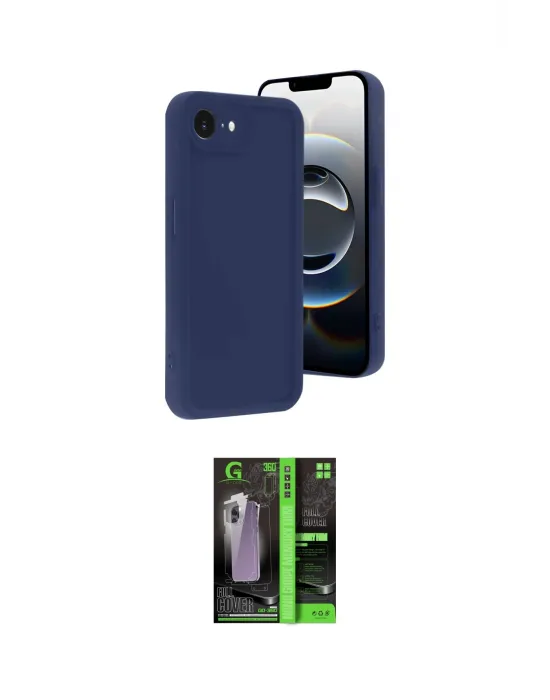 ieg™ iPhone 16E Kılıf Yankı Yansıma Özel Seri - Şeffaf 360 Full Body Arka Koruyucu