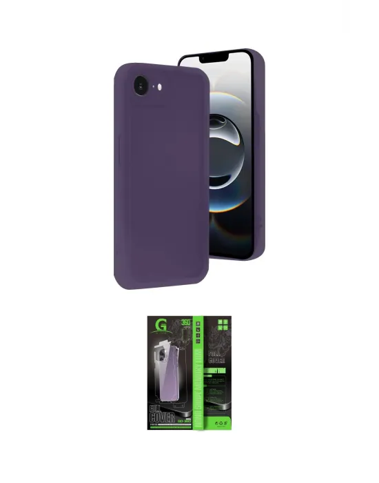 ieg™ iPhone 16E Kılıf Yankı Yansıma Özel Seri - Şeffaf 360 Full Body Arka Koruyucu