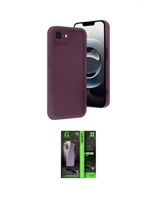 ieg™ iPhone 16E Kılıf Yankı Yansıma Özel Seri - Şeffaf 360 Full Body Arka Koruyucu