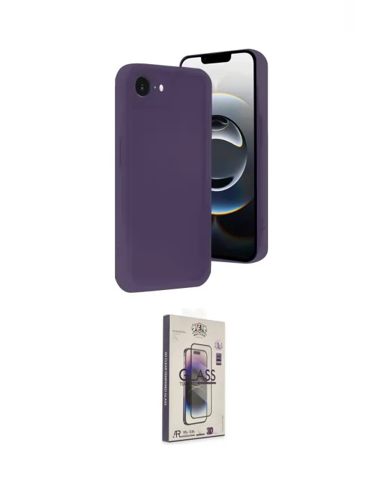 ieg™ iPhone 16E Kılıf Yankı Yansıma Özel Seri - Siyah Bilvis 3D Cam Ekran Koruyucu