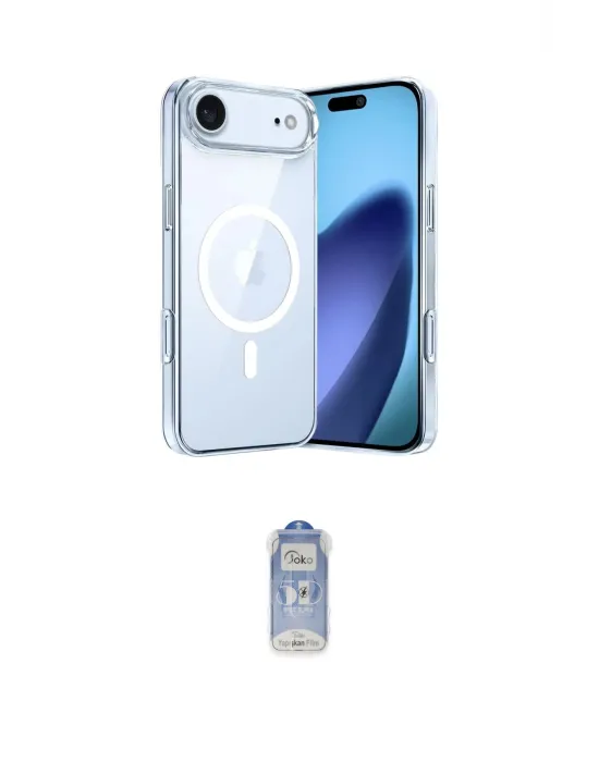 ieg™ iPhone 17 Air Kılıf Ahenk Minimal Serisi - Siyah Joko Magic 5D Cam