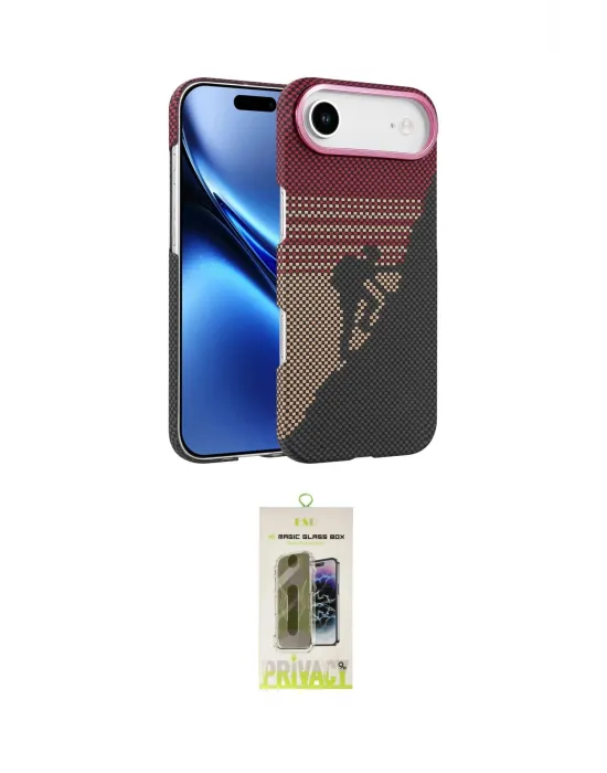 ieg™ iPhone 17 Air Kılıf Doruk Serisi - Siyah Joko Magic 5D Hayalet Cam