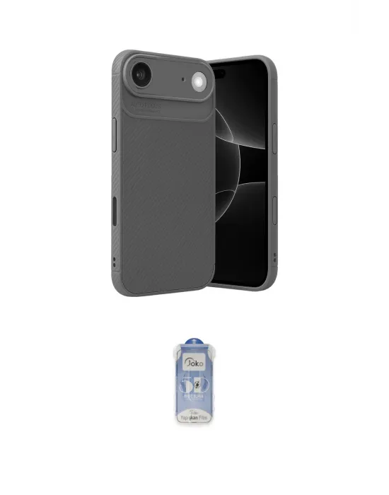 ieg™ iPhone 17 Air Kılıf Eksen Form Prime - Siyah Joko Magic 5D Cam