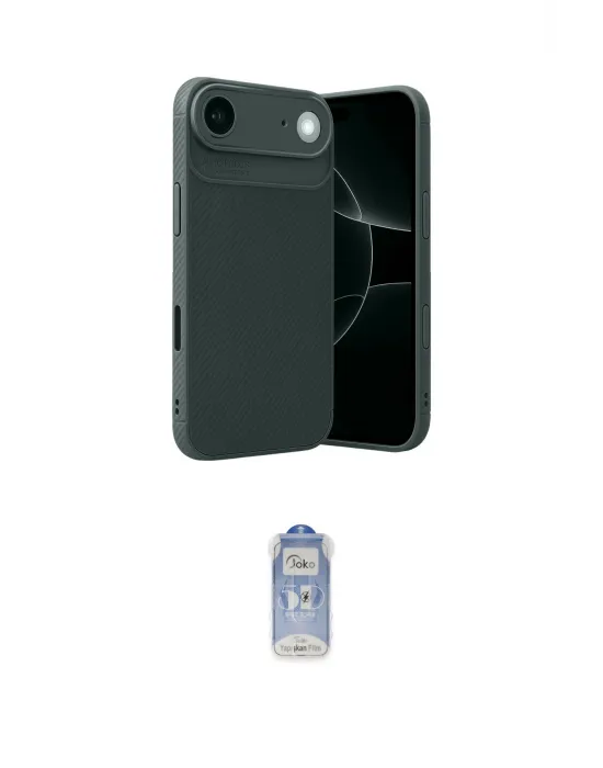 ieg™ iPhone 17 Air Kılıf Eksen Form Prime - Siyah Joko Magic 5D Cam