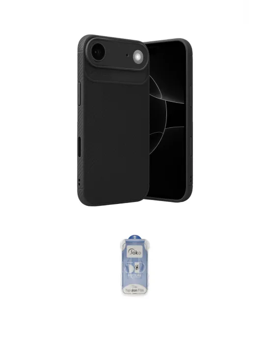 ieg™ iPhone 17 Air Kılıf Eksen Form Prime - Siyah Joko Magic 5D Cam
