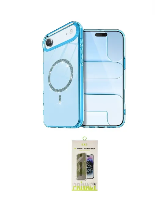 ieg™ iPhone 17 Air Kılıf Kıvılcım Form Prime - Siyah Joko Magic 5D Hayalet Cam