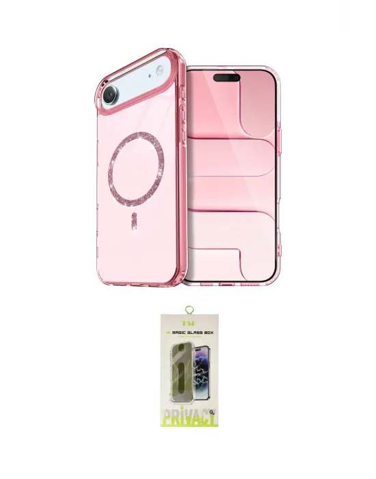 ieg™ iPhone 17 Air Kılıf Kıvılcım Form Prime - Siyah Joko Magic 5D Hayalet Cam