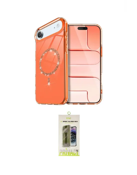 ieg™ iPhone 17 Air Kılıf Kıvılcım Form Prime - Siyah Joko Magic 5D Hayalet Cam