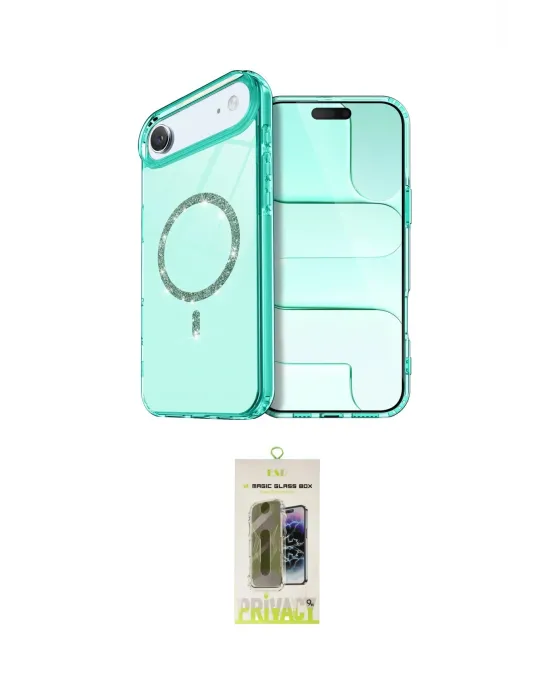 ieg™ iPhone 17 Air Kılıf Kıvılcım Form Prime - Siyah Joko Magic 5D Hayalet Cam