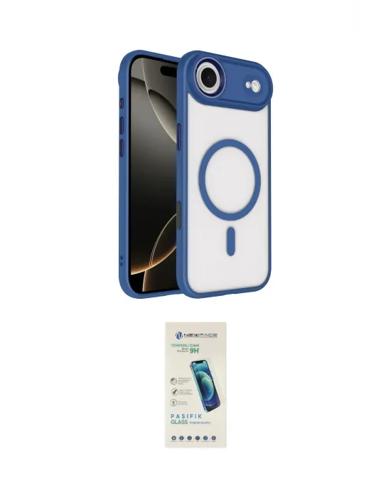 ieg™ iPhone 17 Air Kılıf Kıvılcım Prime - Şeffaf Pasifik Cam Ekran Koruyucu