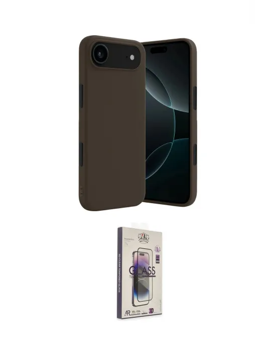 ieg™ iPhone 17 Air Kılıf Kozmos Yansıma Özel Seri - Siyah Bilvis 3D Cam Ekran Koruyucu