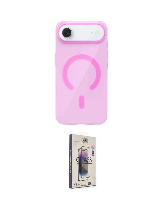 ieg™ iPhone 17 Air Kılıf Pusula Form Özel Seri - Siyah Bilvis 3D Cam Ekran Koruyucu