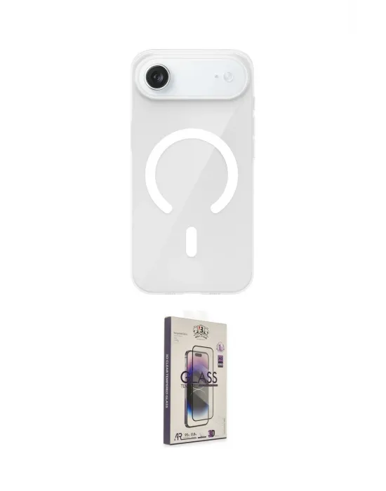 ieg™ iPhone 17 Air Kılıf Pusula Form Özel Seri - Siyah Bilvis 3D Cam Ekran Koruyucu