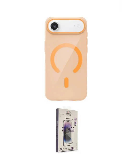 ieg™ iPhone 17 Air Kılıf Pusula Form Özel Seri - Siyah Bilvis 3D Cam Ekran Koruyucu