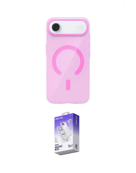 ieg™ iPhone 17 Air Kılıf Pusula Form Özel Seri - Siyah Bilvis 5in1 3D Magic Cam Ekran Koruyucu
