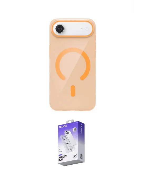 ieg™ iPhone 17 Air Kılıf Pusula Form Özel Seri - Siyah Bilvis 5in1 3D Magic Cam Ekran Koruyucu