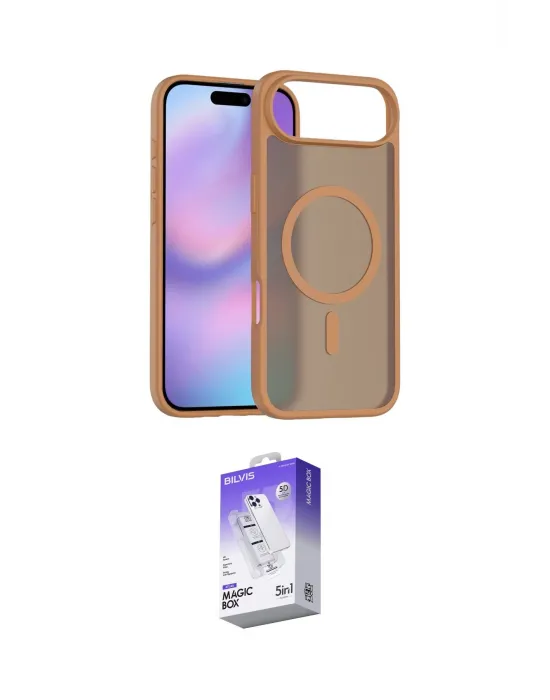 ieg™ iPhone 17 Air Kılıf Siluet Minimal Prime - Siyah Bilvis 5in1 3D Magic Cam Ekran Koruyucu