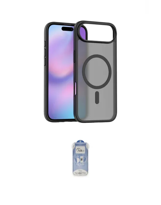 ieg™ iPhone 17 Air Kılıf Siluet Minimal Prime - Siyah Joko Magic 5D Cam