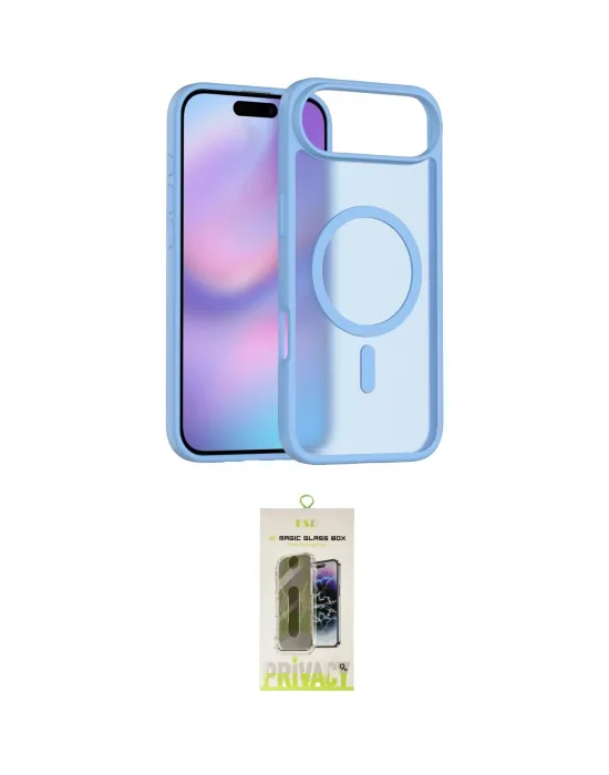 ieg™ iPhone 17 Air Kılıf Siluet Minimal Prime - Siyah Joko Magic 5D Hayalet Cam