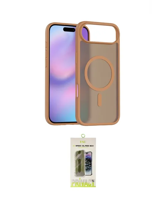 ieg™ iPhone 17 Air Kılıf Siluet Minimal Prime - Siyah Joko Magic 5D Hayalet Cam