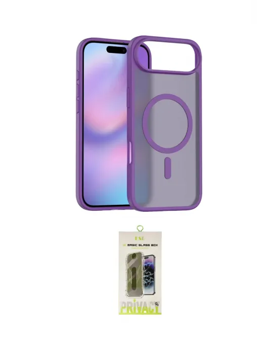 ieg™ iPhone 17 Air Kılıf Siluet Minimal Prime - Siyah Joko Magic 5D Hayalet Cam