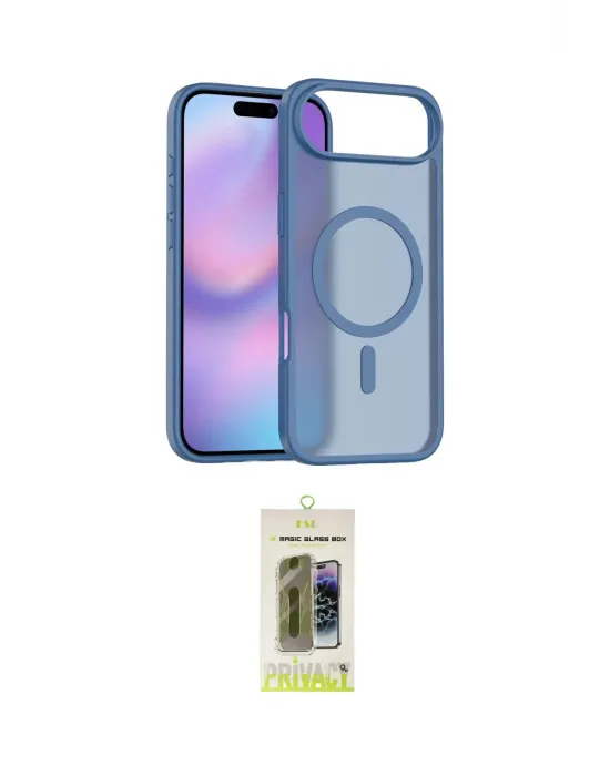 ieg™ iPhone 17 Air Kılıf Siluet Minimal Prime - Siyah Joko Magic 5D Hayalet Cam