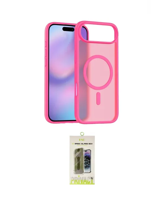 ieg™ iPhone 17 Air Kılıf Siluet Minimal Prime - Siyah Joko Magic 5D Hayalet Cam