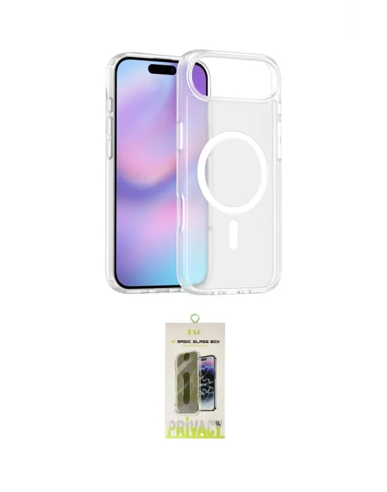 ieg™ iPhone 17 Air Kılıf Siluet Minimal Prime - Siyah Joko Magic 5D Hayalet Cam