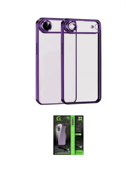 ieg™ iPhone 17 Air Kılıf Vadi Minimal - Şeffaf 360 Full Body Arka Koruyucu