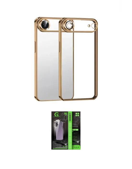 ieg™ iPhone 17 Air Kılıf Vadi Minimal - Şeffaf 360 Full Body Arka Koruyucu