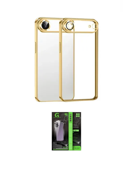 ieg™ iPhone 17 Air Kılıf Vadi Minimal - Şeffaf 360 Full Body Arka Koruyucu
