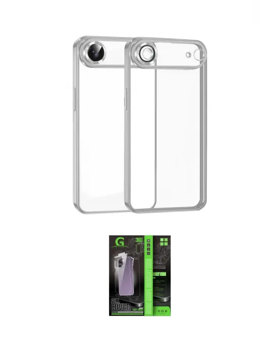 ieg™ iPhone 17 Air Kılıf Vadi Minimal - Şeffaf 360 Full Body Arka Koruyucu