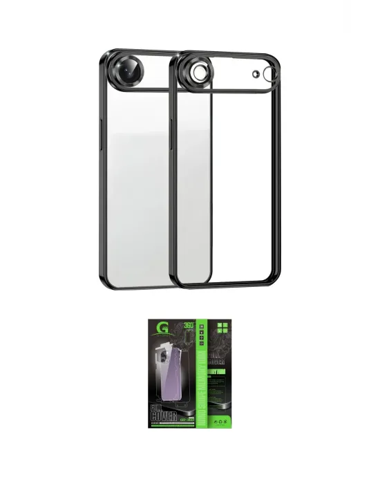 ieg™ iPhone 17 Air Kılıf Vadi Minimal - Şeffaf 360 Full Body Arka Koruyucu