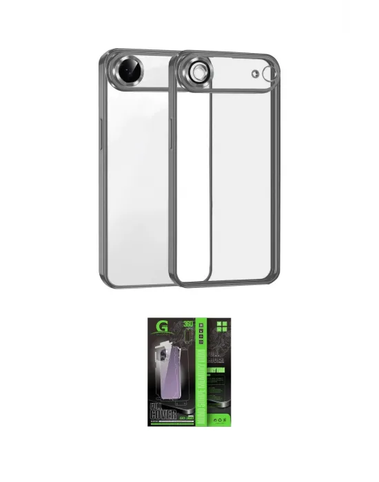 ieg™ iPhone 17 Air Kılıf Vadi Minimal - Şeffaf 360 Full Body Arka Koruyucu