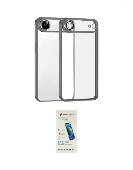 ieg™ iPhone 17 Air Kılıf Vadi Minimal - Şeffaf Pasifik Cam Ekran Koruyucu