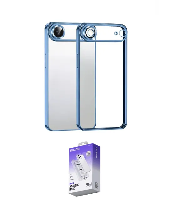 ieg™ iPhone 17 Air Kılıf Vadi Minimal - Siyah Bilvis 5in1 3D Magic Cam Ekran Koruyucu