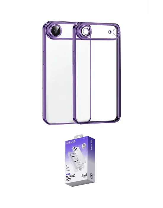 ieg™ iPhone 17 Air Kılıf Vadi Minimal - Siyah Bilvis 5in1 3D Magic Cam Ekran Koruyucu