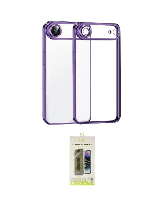 ieg™ iPhone 17 Air Kılıf Vadi Minimal - Siyah Joko Magic 5D Hayalet Cam